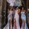 Sexy Sweetheart Appliques Mermaid Side-Slit Floor-length Bridesmaid Dress With Belt