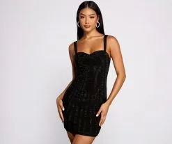 Windsor. Raina Formal Heatstone Bodycon Dress