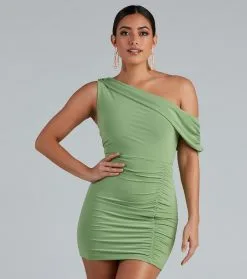 Windsor. Georgia Formal One Shoulder Mini Dress