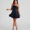 Windsor. Eve One-Shoulder Sequin Party Dress