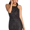 Windsor. Briella Formal Beaded Mini Dress