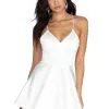 Windsor. Sheila Satin Queen Skater Dress