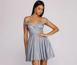 Windsor. Gloria Glitter Mini Dress