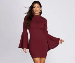 Windsor. Bell Sleeve Mini Dress