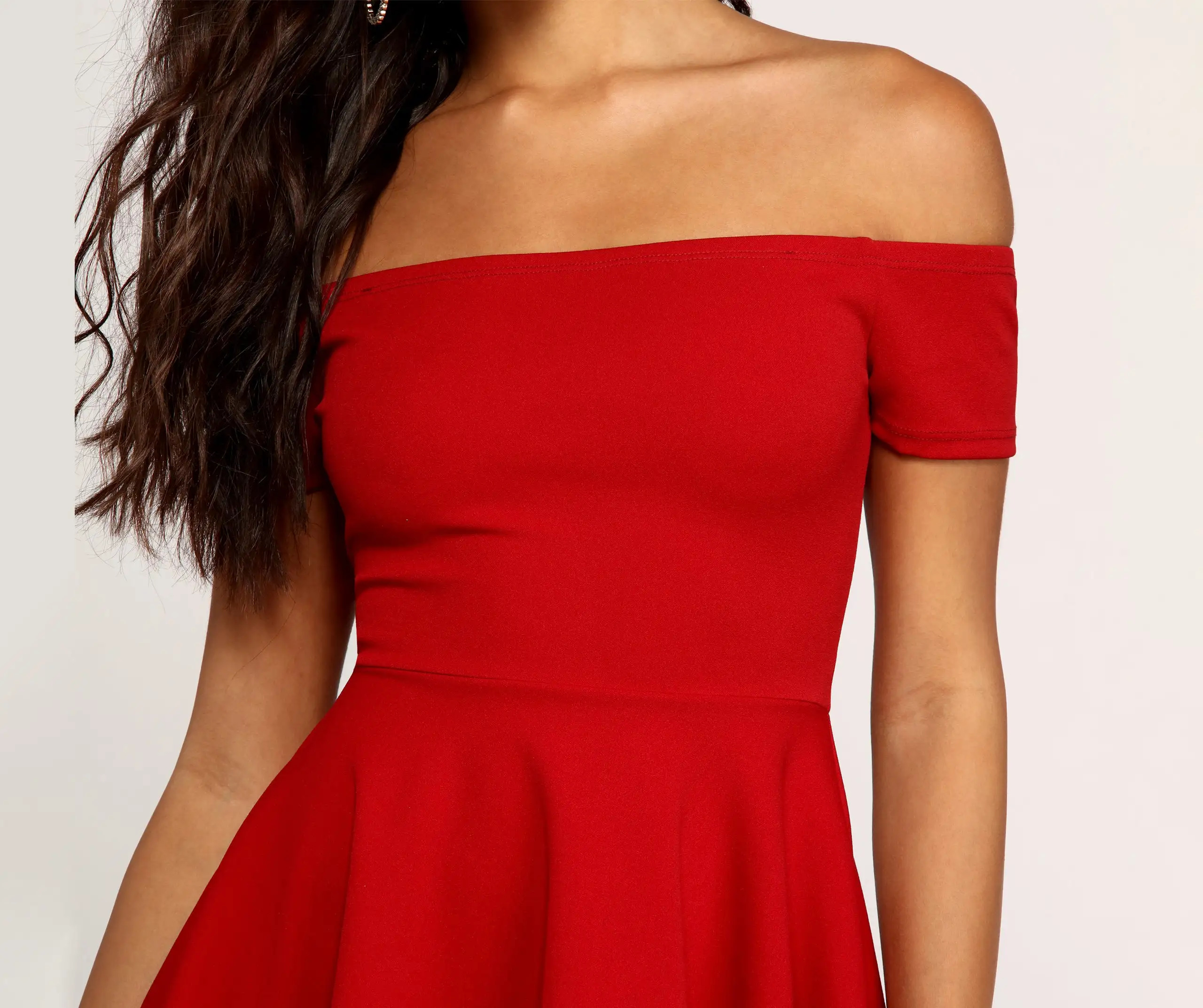 Windsor. Main Flame Off Shoulder Dress - Image 4