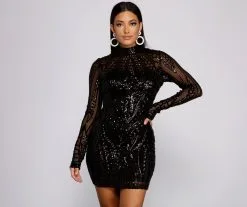 Windsor. Bring The Drama Sequin Mini Dress