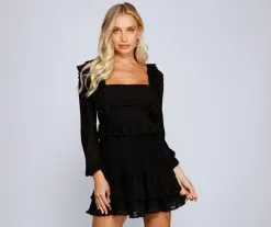 Windsor. Everyday Chic Ruffled Mini Dress