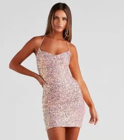 Windsor. Party Glam Sequin Mini Dress