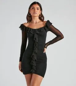 Windsor. Drinks With The Girls Mesh Mini Dress