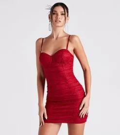 Windsor. Glitter The Night Mesh Short Dress