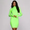 Windsor. Walk The Mock Neck Mini Dress