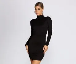 Windsor. Get On Knit Long Sleeve Dress