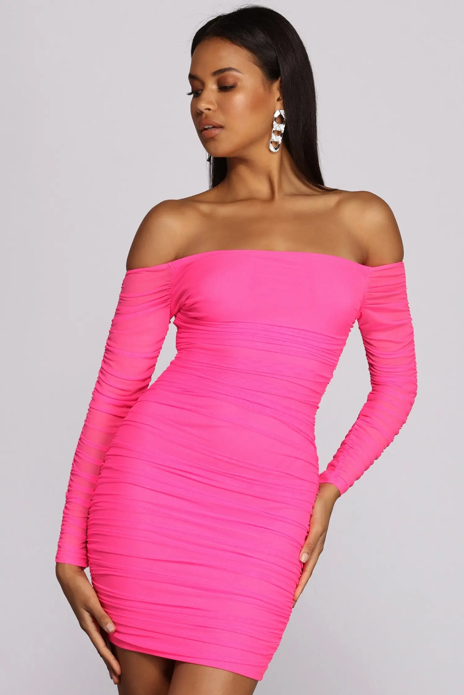 Windsor. Miss Me In Mesh Mini Dress - Image 5