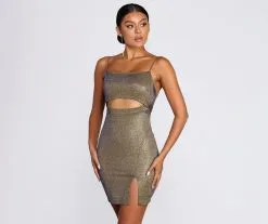 Windsor. Party With Me Glitter Mini Dress