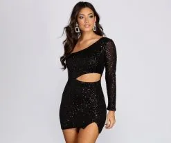 Windsor. Sassy Sequin Babe Mini Dress