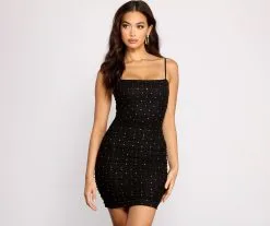 Windsor. Mesmerizing Mesh Ruched Mini Dress
