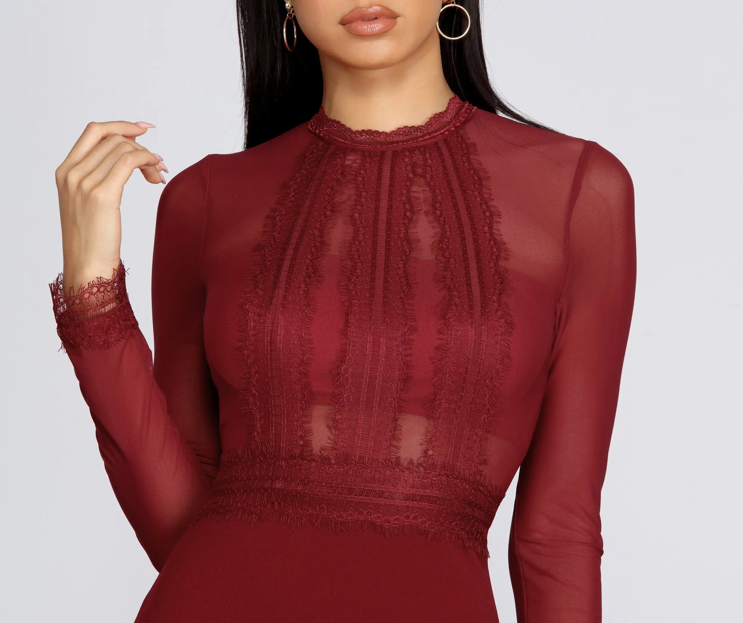Windsor. Too Royal Mesh Bodycon Dress - Image 7