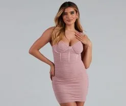 Windsor. Take It Up A Notch Ruched Mini Dress