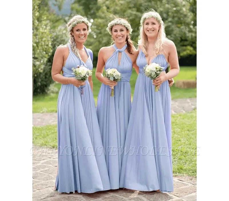 Baby Blue Infinity Bridesmaid Dress In 53 Colors - Image 3