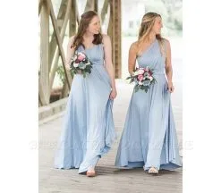 Baby Blue Infinity Bridesmaid Dress In 53 Colors