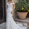 Charming Off Shoulder Floral Lace Mermaid Wedding Dress