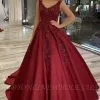 Stylish Burgundy Crew Neck Lace Aline Quinceanera Dress Evening Gown