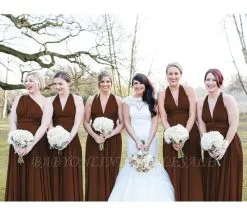 Brown Infinity Bridesmaid Dress In 53 Colors