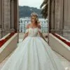 Gorgeous A-Line Off The Shoulder Ball Gown Wedding Dress