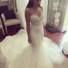 Pretty Spaghetti Straps Sweetheart Wedding Dress Summer Sheath Tulle Bridal Gown