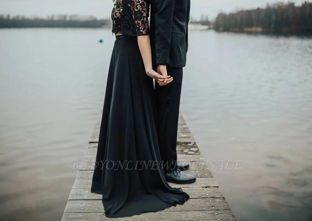 Off Shoulder Floral Lace Wedding Dress - Image 5