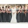 Charcoal Gray Infinity Bridesmaid Dress In 53 Colors