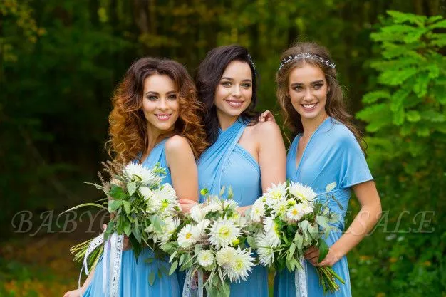 Haley | Convertible Sky Blue Chiiffon Bridesmaid Dresses For Summer Wedding - Image 6