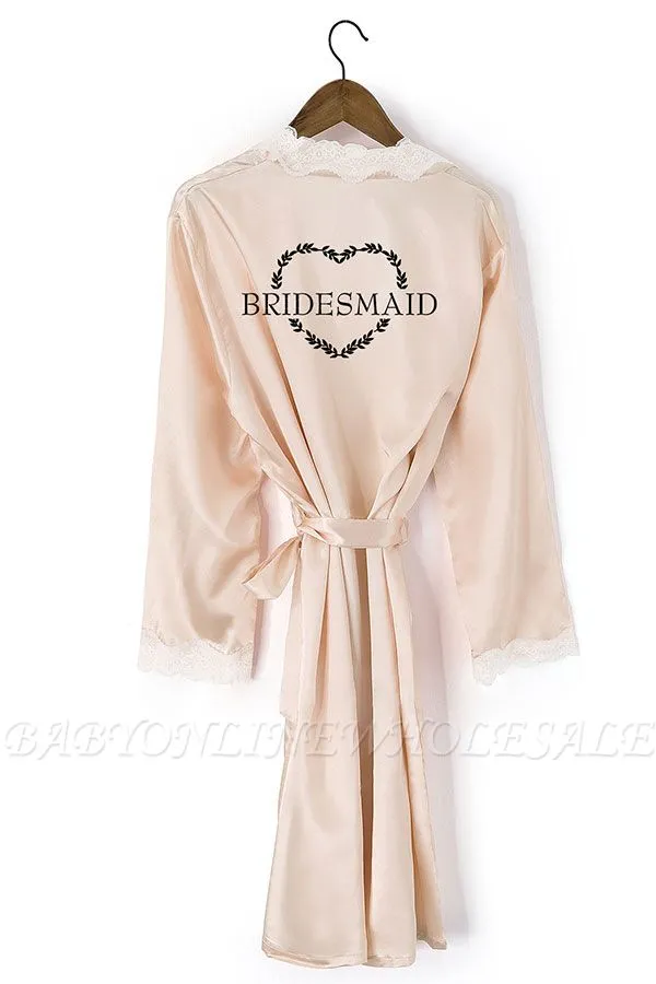 Duska | Elegant Wedding Gifts Lace Women Satin Silk Robes Gown Wedding Bride Robe Bridesmaid Bridal Robe - Image 3