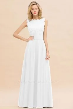Madge | Exquisite Scoop Sleeveless Bridesmaid Dress