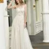 Summer A-Line One Shoulder Tulle Lace Ivory Wedding Dress Online