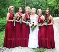 Burgundy Infinity Bridesmaid Dress In 53 Colors