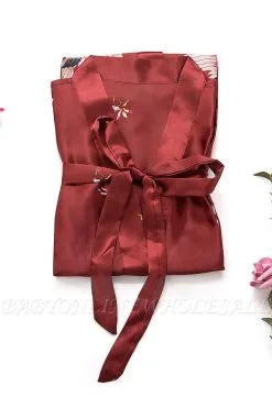 Dyson | Personalized Glitter Print Hot Solid Women Robe Silk Satin Robes Wedding Bridesmaid Bride Gown Kimono Robe