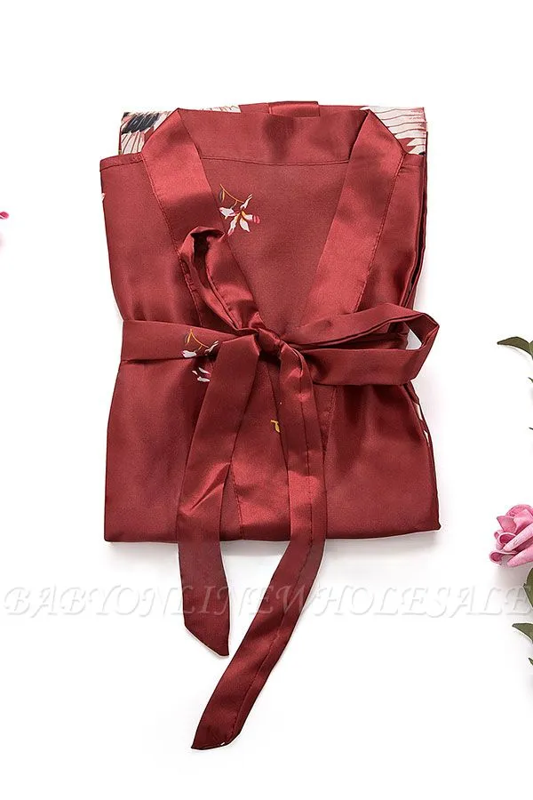 Earla | Personalized Satin Solid Lace Robe Satin Bridesmaid Robes Bride Robe Bridal Party Robes - Image 2