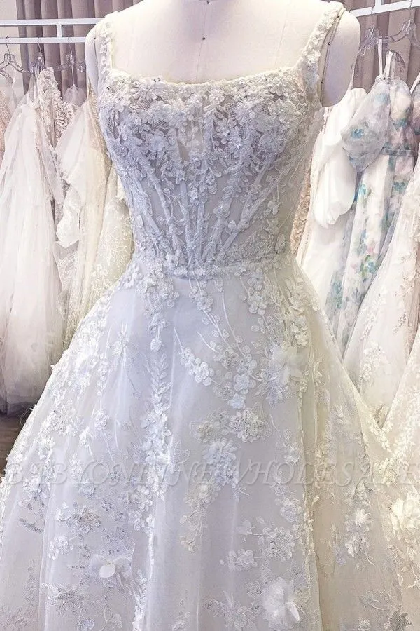 Sweetheart Sleeveless Lace Wedding Dress - Image 4