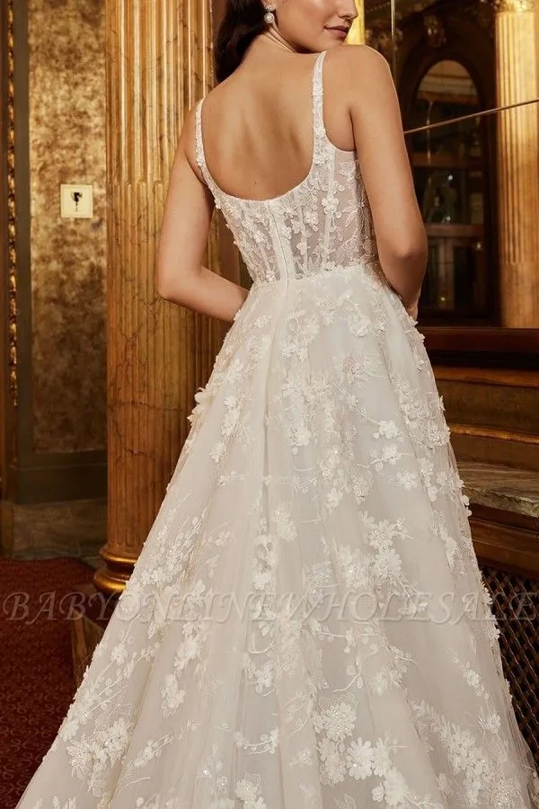 Sweetheart Sleeveless Lace Wedding Dress - Image 2