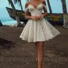 Chic Off Shoulder Floral Pattern V-Neck Homecoming Dress