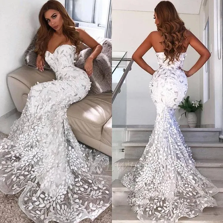 Gorgeous Mermaid Sweetheart Appliques Wedding Dresses - Image 2