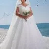 Cap Sleeves Sweetheart Ball Gown Wedding Dress