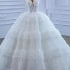Charming Strapless Floor Length Garden Tulle Ball Gown Wedding Dress
