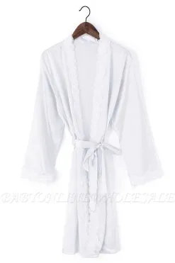 Duska | Elegant Wedding Gifts Lace Women Satin Silk Robes Gown Wedding Bride Robe Bridesmaid Bridal Robe