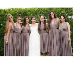 Taupe Infinity Bridesmaid Dress In 53 Colors