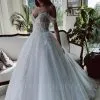 Charming Off Shoulder White Lace Tulle Wedding Dress