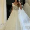 Elegant Aline Wedding Dress Floral Lace Off Shoulder Ulle Bridal Dress