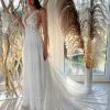 Elegant Floral Lace Wedding Dress Aline Simple Bridal Dress Sleeveless