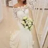 Gorgeous Long Sleeve Appliques Mermaid Wedding Bridal Dress